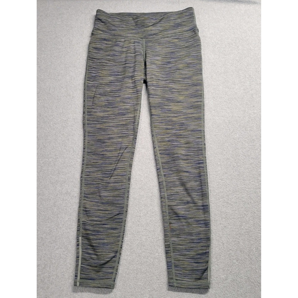 Prana Womens Space Dye Activewear Leggings Green Blue Small High Rise Yoga Pants
